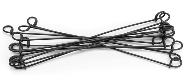 3-1/2in. Black Annealed Double Loop Steel Wire Ties 16 ga. 5000 pc-Made in USA