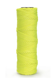 Bon 11-877 Fluorescent Yellow #18 Braided Nylon Mason's Line- 500 ft/roll- 12 rolls per case 