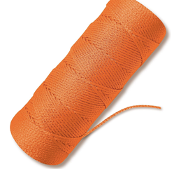 Bon 11-879 Fluorescent Orange #18 Braided Nylon Mason's Line- 250 ft/roll- 12 rolls per case